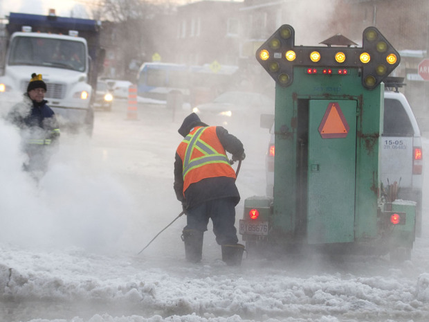 Pipe break at winter in Toronto